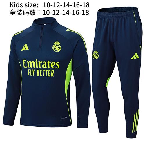 25-26 Infantil Conjunto de entrenamiento con media cremallera Real Madrid