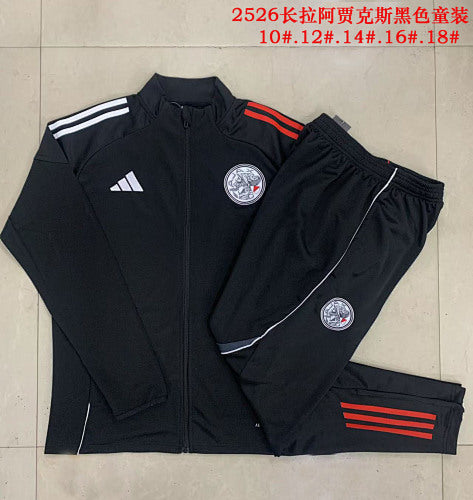 25-26 Infantil Conjunto de entrenamiento con cremallera completa Ajax
