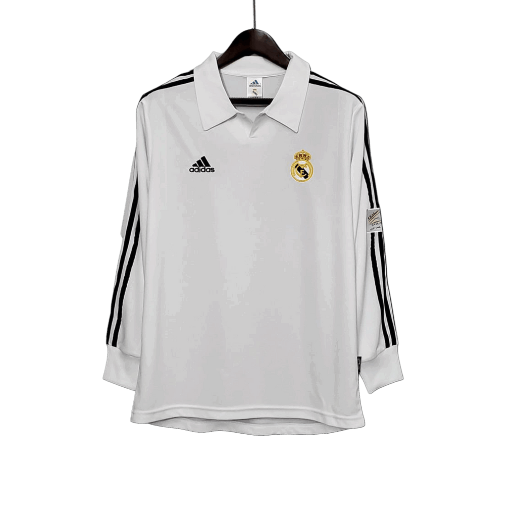 Camiseta Retro Real Madrid 2002 UCL Final Manga Larga