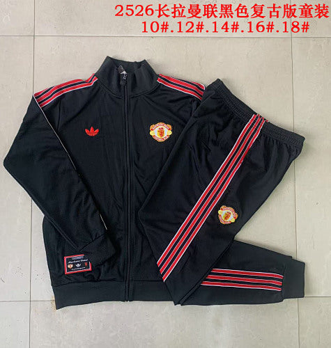 25-26 Infantil Conjunto de entrenamiento con cremallera completa Manchester United