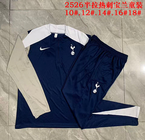25-26 Infantil Tottenham Hotspur Conjunto de entrenamiento con media cremallera