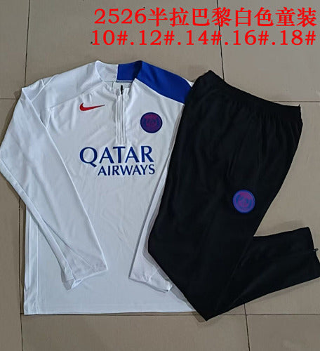 25-26 Infantil Paris Conjunto de entrenamiento con media cremallera （T90 ）