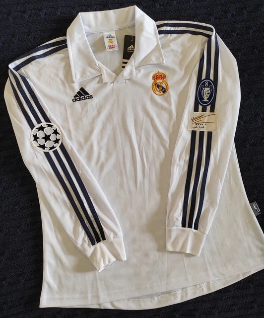 Camiseta Retro Real Madrid 2002 UCL Final Manga Larga
