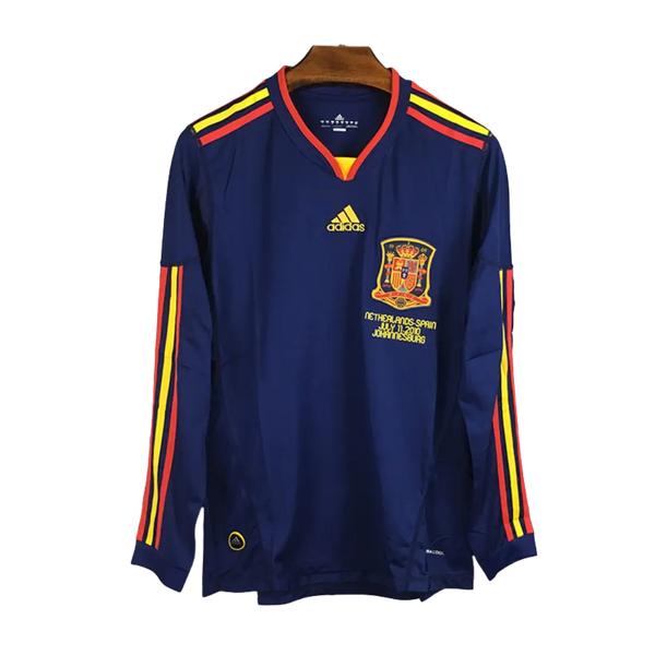 Camiseta Retro Selección España Sudáfrica 2010 Manga Larga | Visitante