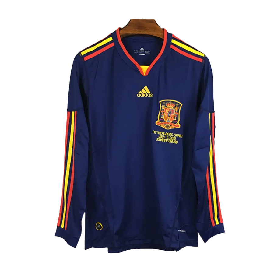 Camiseta Retro Selección España Sudáfrica 2010 Manga Larga | Visitante