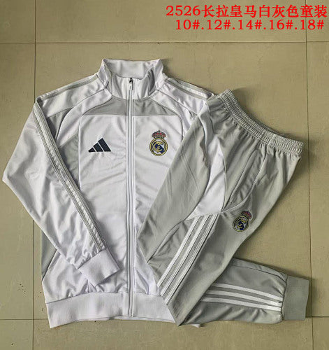 25-26 Infantil Real Madrid Conjunto de entrenamiento con cremallera completa