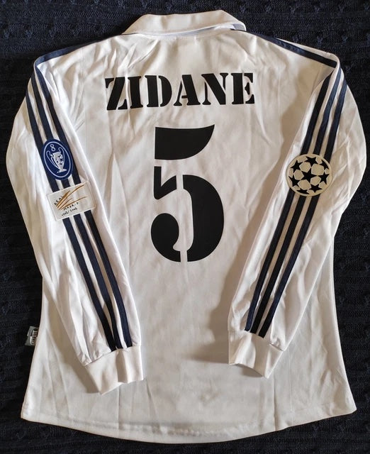 Camiseta Retro Real Madrid 2002 UCL Final Manga Larga